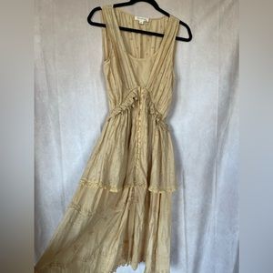 Forever that Girl Midi Yellow Eyelet Dress